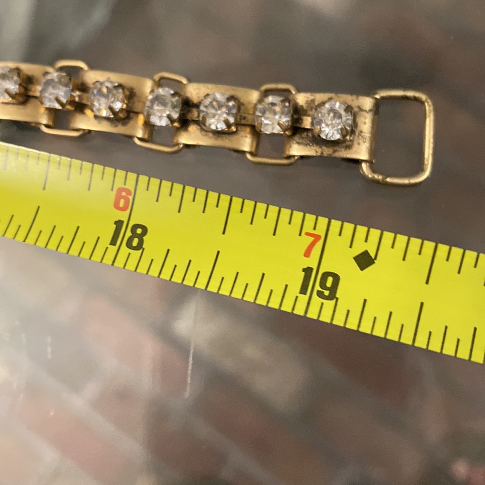 J CREW - necklace: gold tone w asymmetrical chunks & rhinestones throughout - Picture 6 of 16